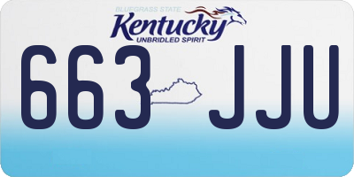 KY license plate 663JJU