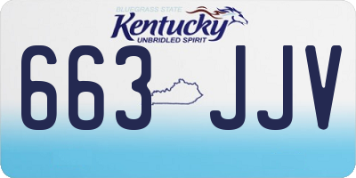 KY license plate 663JJV