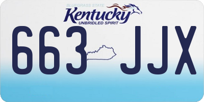 KY license plate 663JJX