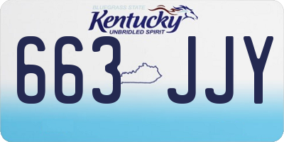 KY license plate 663JJY