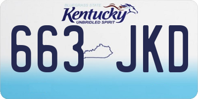 KY license plate 663JKD