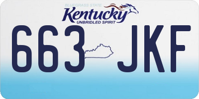 KY license plate 663JKF