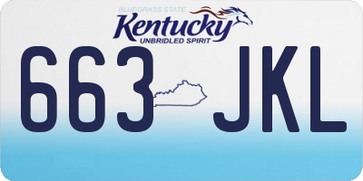 KY license plate 663JKL