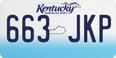 KY license plate 663JKP