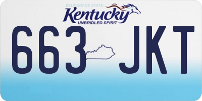 KY license plate 663JKT