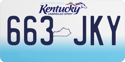 KY license plate 663JKY