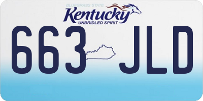 KY license plate 663JLD