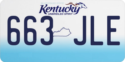 KY license plate 663JLE
