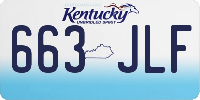KY license plate 663JLF