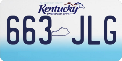 KY license plate 663JLG