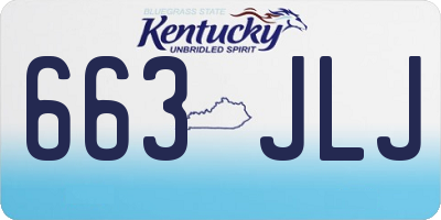 KY license plate 663JLJ