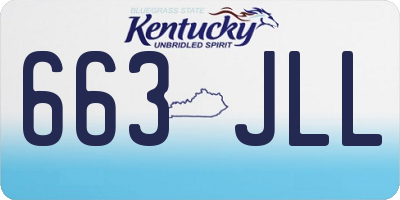 KY license plate 663JLL