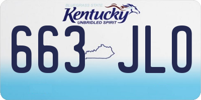 KY license plate 663JLO