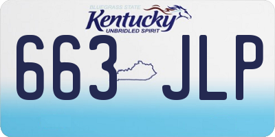 KY license plate 663JLP