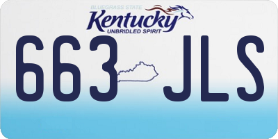 KY license plate 663JLS