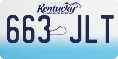 KY license plate 663JLT
