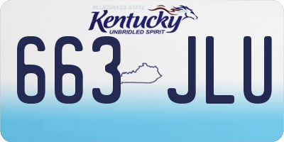 KY license plate 663JLU