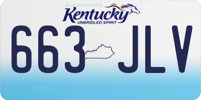 KY license plate 663JLV
