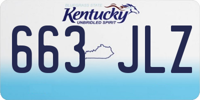 KY license plate 663JLZ