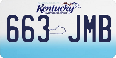 KY license plate 663JMB