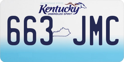 KY license plate 663JMC