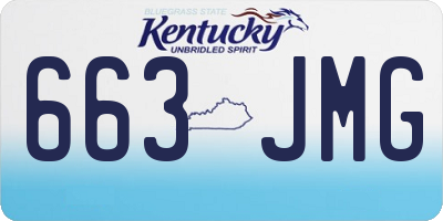 KY license plate 663JMG