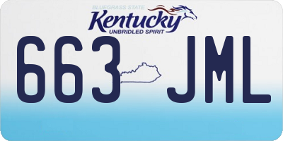 KY license plate 663JML