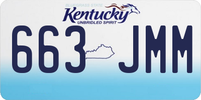 KY license plate 663JMM