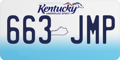 KY license plate 663JMP