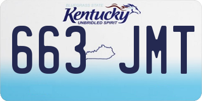 KY license plate 663JMT