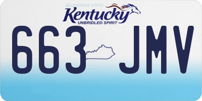 KY license plate 663JMV