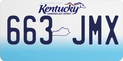 KY license plate 663JMX