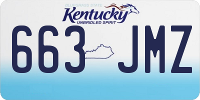 KY license plate 663JMZ