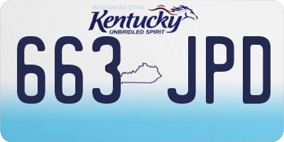 KY license plate 663JPD