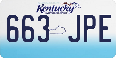 KY license plate 663JPE