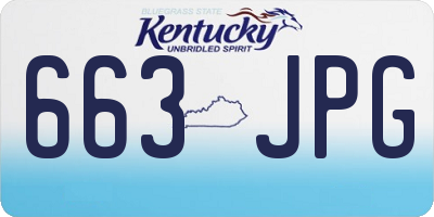 KY license plate 663JPG