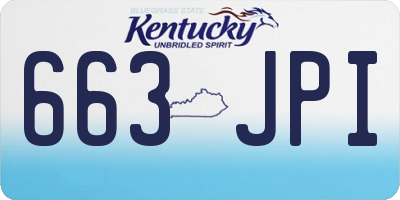 KY license plate 663JPI