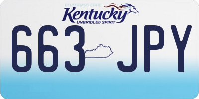 KY license plate 663JPY