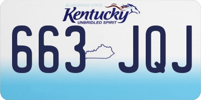 KY license plate 663JQJ