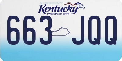 KY license plate 663JQQ