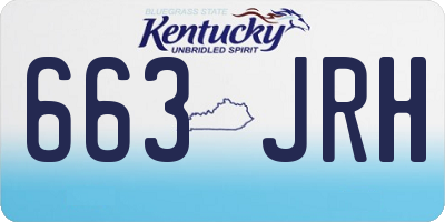 KY license plate 663JRH