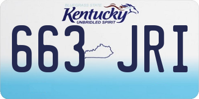 KY license plate 663JRI