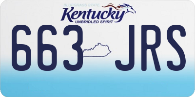 KY license plate 663JRS