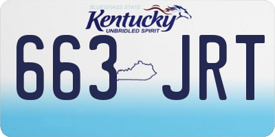 KY license plate 663JRT
