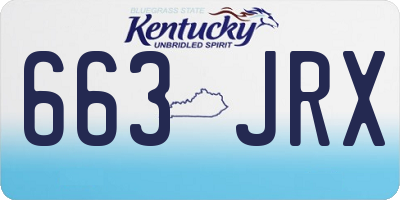 KY license plate 663JRX