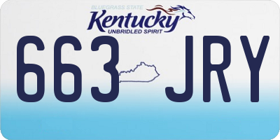 KY license plate 663JRY
