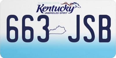 KY license plate 663JSB