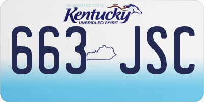 KY license plate 663JSC