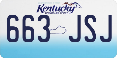 KY license plate 663JSJ
