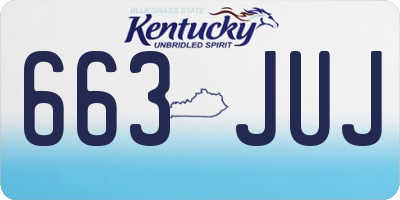 KY license plate 663JUJ
